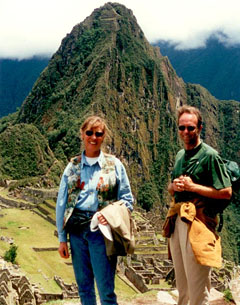 Angelika and Trond Asmyr on Machu Picchu in Peru