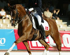 Lone Jorgensen and FBW Kennedy at the 2002 World Equestrian Games :: Photo © Phelpsphotos.com
