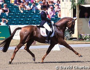 Lisa Wilcox and Relevant at the 2003 Open European Dressage Championships :: Photo © David Charles