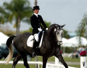 Jane Cleveland on Kavalier at the 2003 Palm Beach Dressage Derby :: Photo © Mary Phelps