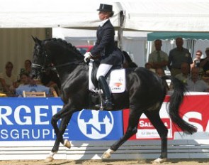 Anky van Grunsven and Painted Black at the 2003 World Young Horse Championships