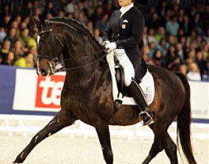 Leslie Morse on the Swedish warmblood stallion Tip Top (by Master)