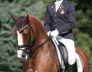 Elin Aspnas and Tim at the 2008 European Pony Championships in Switzerland :: Photo © Astrid Appels