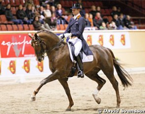 Hans Peter Minderhoud and the KWPN licensed stallion Tango (Jazz x Contango) finished second in the Intermediaire I