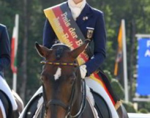 Young riders' champion Kathleen Keller on the 19-year old Florestan