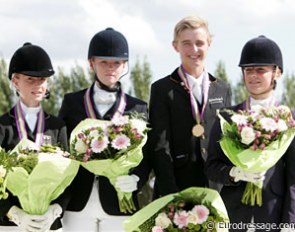 The gold medal winning German Team: Grete Linnemann, Katharina Weychert, Sönke Rothenberger, Bianca Nowag