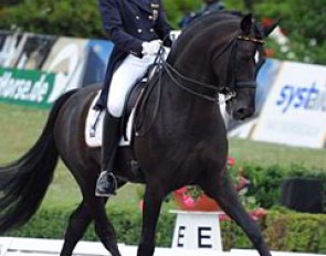Sophie Holkenbrink and Show Star at the 2010 European Junior Riders Championships :: Photo © Barbara Schnell