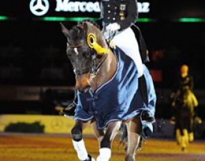 Isabell Werth and Satchmo are victorious at the 2010 CDI Stuttgart :: Photo © Barbara Schnell