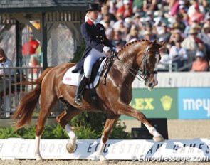Laura Bechtolsheimer on Mistral Hojris at the 2010 World Equestrian Games :: Photo © Astrid Appels