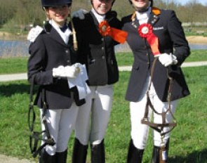 The top three of the 2011 Imperial Riding Cup Qualifier in Assen: Febe van Zwambagt, Sanne Vos, Dana van Lierop