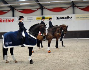 The prize giving ceremony for young riders at the 2011 CHIO cup qualifier in Nieuw en St. Joosland