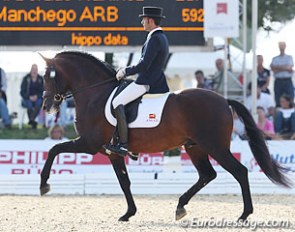 Angel Dorado on Manchego at the 2011 World Young Horse Championships :: Photo © Astrid Appels