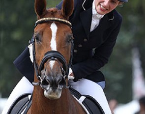 American Marne Martin-Tucker and Royal Coeur at the 2011 World Young Horse Championships in Verden, Germany :: Photo © Astrid Appels
