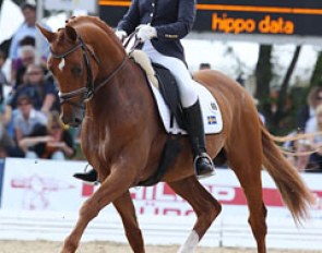 Anne Svanberg on Bellman at the 2011 World Young Horse Championships :: Photo © Astrid Appels