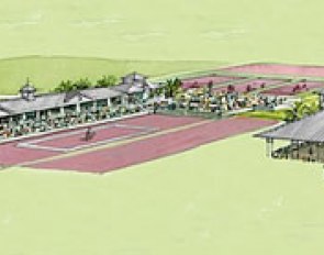 A sketch of the dressage area to be at the Global Dressage Festival