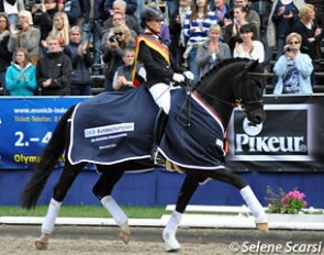 Kristina Sprehe and Furst Fugger win the 2012 Bundeschampionate :: Photo © Selene Scarsi