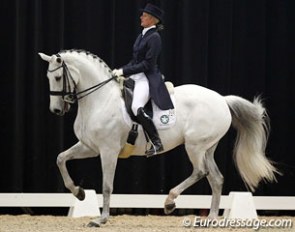 Italian Silvia Rizzo makes her CDI Grand Prix debut on her Danish warmblood mare Donna Silver (by Don Schufro x Willemoes)