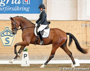 Mia Runesson and Bonheur at the 2012 Swedish Young Horse Championships :: Photo © David Svensson