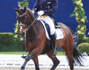 Johannes Augustin and Norblin won bronze at the 2012 German Professional Dressage Riders Championships