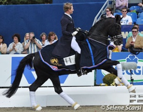 Matthias Rath and Totilas with the Grand Prix for Kur at the 2012 CDI Hagen :: Photo © Selene Scarsi