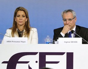 FEI President Haya Bint al Hussein and FEI Secretary-General Ingmar de Vos at the 2012 FEI General Assembly