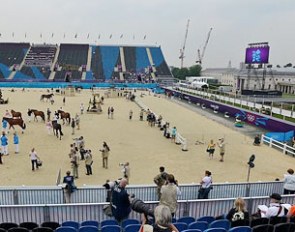 The Olympic equestrian arena at Greenwich on 27 July during the eventing vet check :: Photo © Kit Houghton/FEI