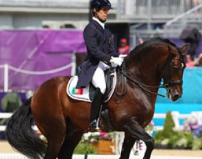 Gonçalo Carvalho and Rubi in the kur to music at the 2012 Olympic Games :: Photo © Astrid Appels