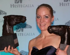 Siril Helljesen receives two awards at the 2012 Norwegian "Hestegalla" :: Photo © Dressur sa klart