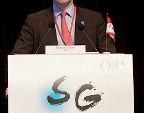 FEI Veterinary Director Graeme Cooke called for new protocols for the movement of “high health, high performance” horses at the 80th General Session of the OIE :: Photo © D.Mordzinski