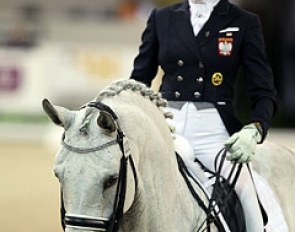 Polish Katarzyna Milczarek and Ekwador were eliminated because she had spurred through her horse and there was blood on his flank. It stood out because the horse is grey but the laceration would have been detected at the spur check anyway