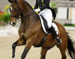 Isabell Werth and El Santo at the 2012 CDI-W 's Hertogenbosch in March 2012 :: Photo © Astrid Appels