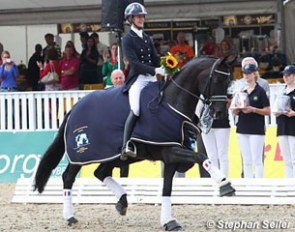 Alizee Froment and Di Magic win the 5-year old Consolation Finals at the 2012 WCYH in Verden :: Photo © Stephan Seiler