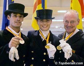 The 2012 Spanish Grand Prix Championship podium: Fidel Diaz Amor, Carmen Naesgaard, Victor Alvarez :: Photo © Top Iberian