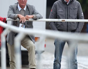 Ulf Helgstrand, president of the Danish Equestrian Federation and father to Andreas, and Danish Team trainer Rudolf Zeilinger