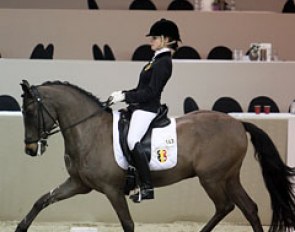 Lavinia Arl and Equestricons Epiascer in a winning mood at the 2013 CDI Drachten :: Photo © Astrid Appels