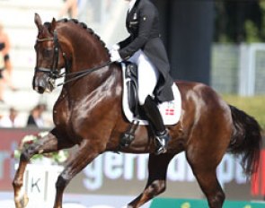 Anna Kasprzak and Donnperignon became the best scoring Danes at this home show. She rode to Phil Collins music
