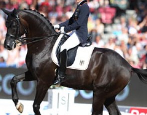 Kristina Sprehe and Desperados at the 2013 European Championships in Herning :: Photo © Astrid Appels