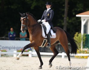 Jorinde Verwimp and Tiano at the 2013 European Young Riders' Championships :: Photo © Astrid Appels