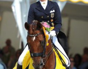 Fabienne Lutkemeier and D'Agostino win at the 2013 CDI Lingen :: Photo © Barbara Schnell