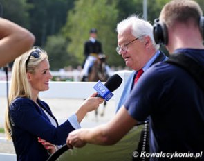 Polish 5* judge Wojtek Markowski getting interviewed by Polish television