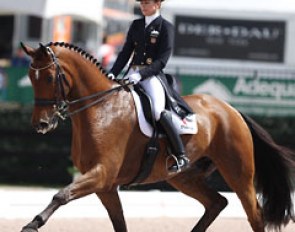 Lisa Wilcox and Denzello at the 2014 Palm Beach Dressage Derby CDI-W in Florida :: Photo © Astrid Appels