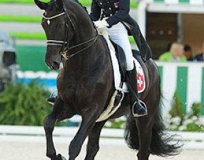 Melanie Hofmann and Cazzago at the 2014 World Equestrian Games :: Photo © Astrid Appels