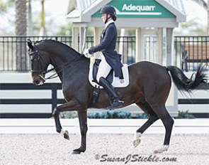 Adrienne Lyle and Wizard at the 2014 CDN Wellington :: Photo © Astrid Appels
