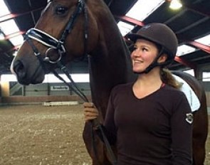 Alexandra Andresen with her new young stallion Hesselhoj Donkey Boy