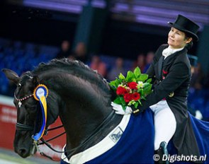 Rikke Svane and Finckenstein win the Grand Prix at the 2015 CDI Drachten :: Photo © Digishots
