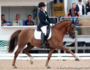 Emma Tegelskar and B Capriole at the 2015 European Pony Championships :: Photo © Astrid Appels
