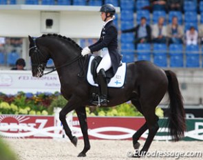 Terhi Stegars and Axis at the 2015 European Dressage Championships :: Photo © Astrid Appels