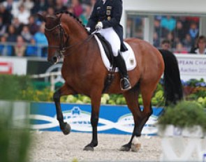Isabell Werth and Don Johnson at the 2015 European Dressage Championships :: Photo © Astrid Appels