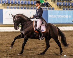 Brett Parbery and DP Weltmieser at the 2015 Australian Dressage Championships :: Photo © Stephen Mowbray