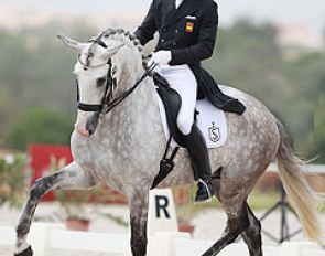 Definitely one of the attractions of the show: Spanish Jose Antonio Garcia Mena on the small tour horse Dragao Figueiras